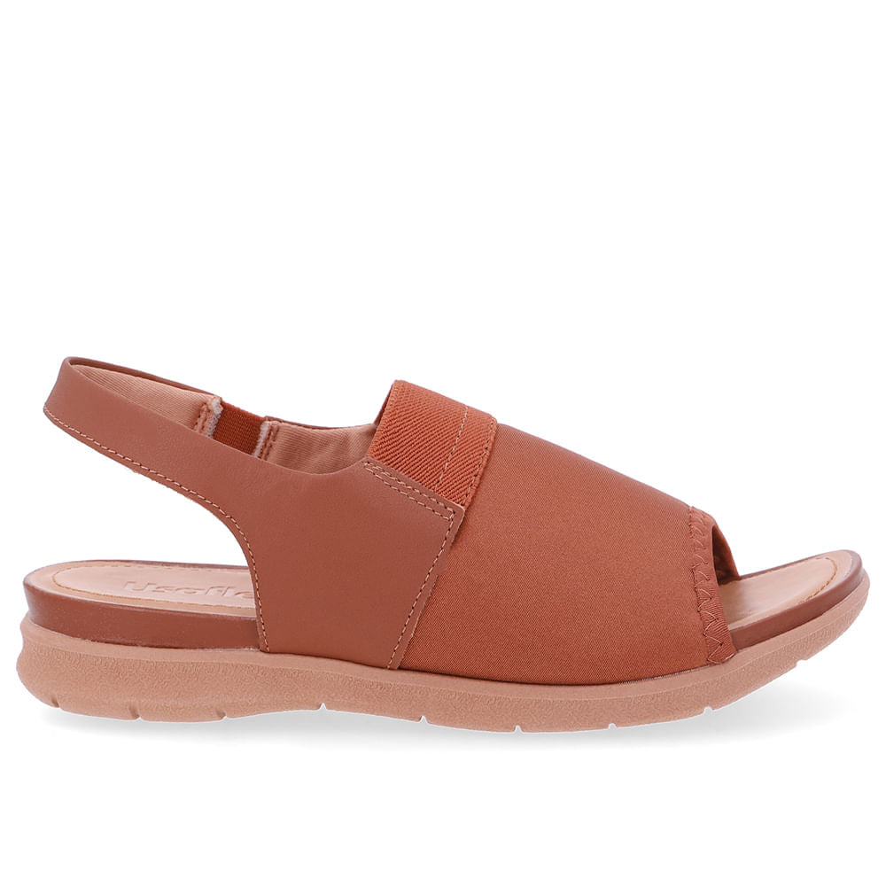 Sandália Plataforma Elastano Marrom