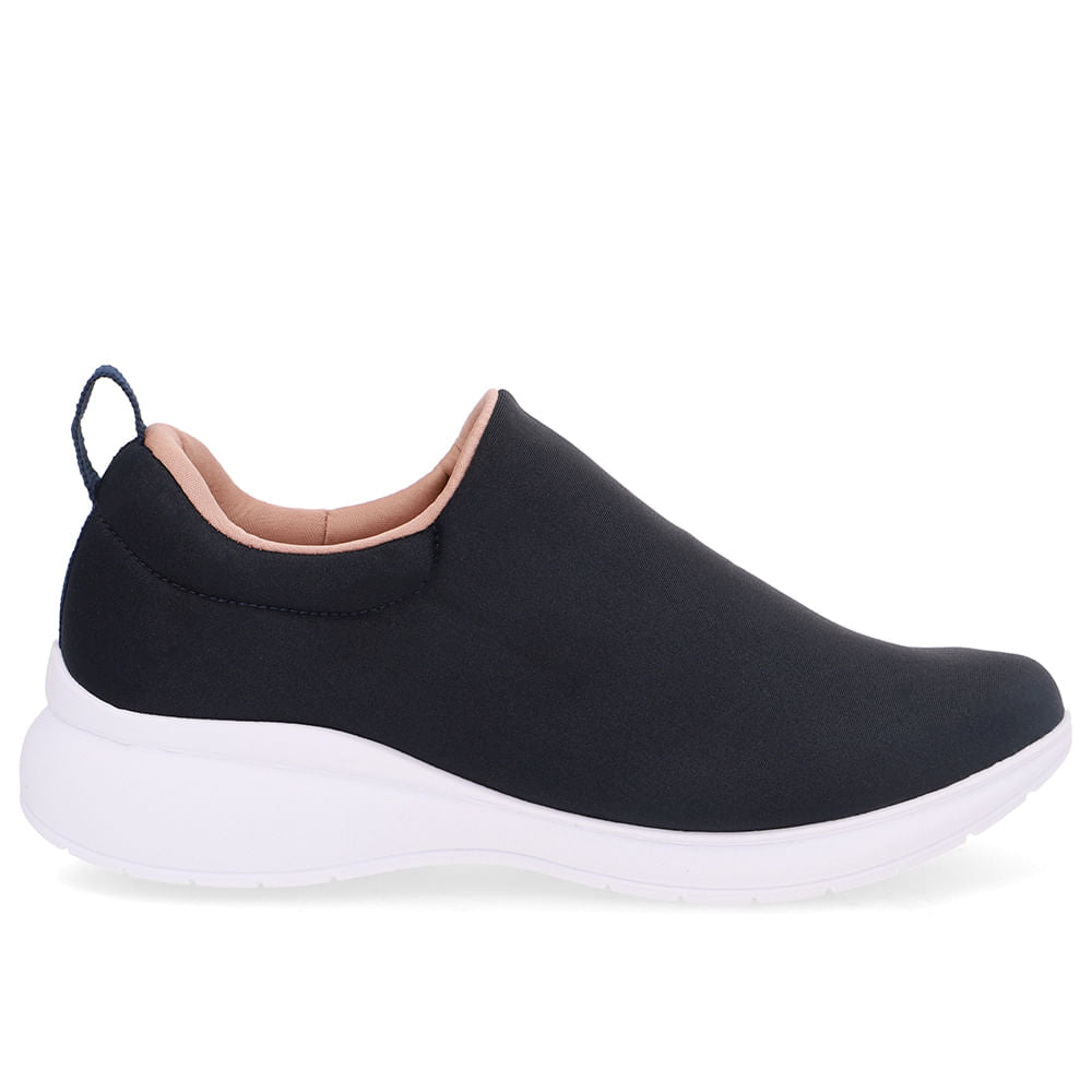 Tênis Slip On Azul Elastano