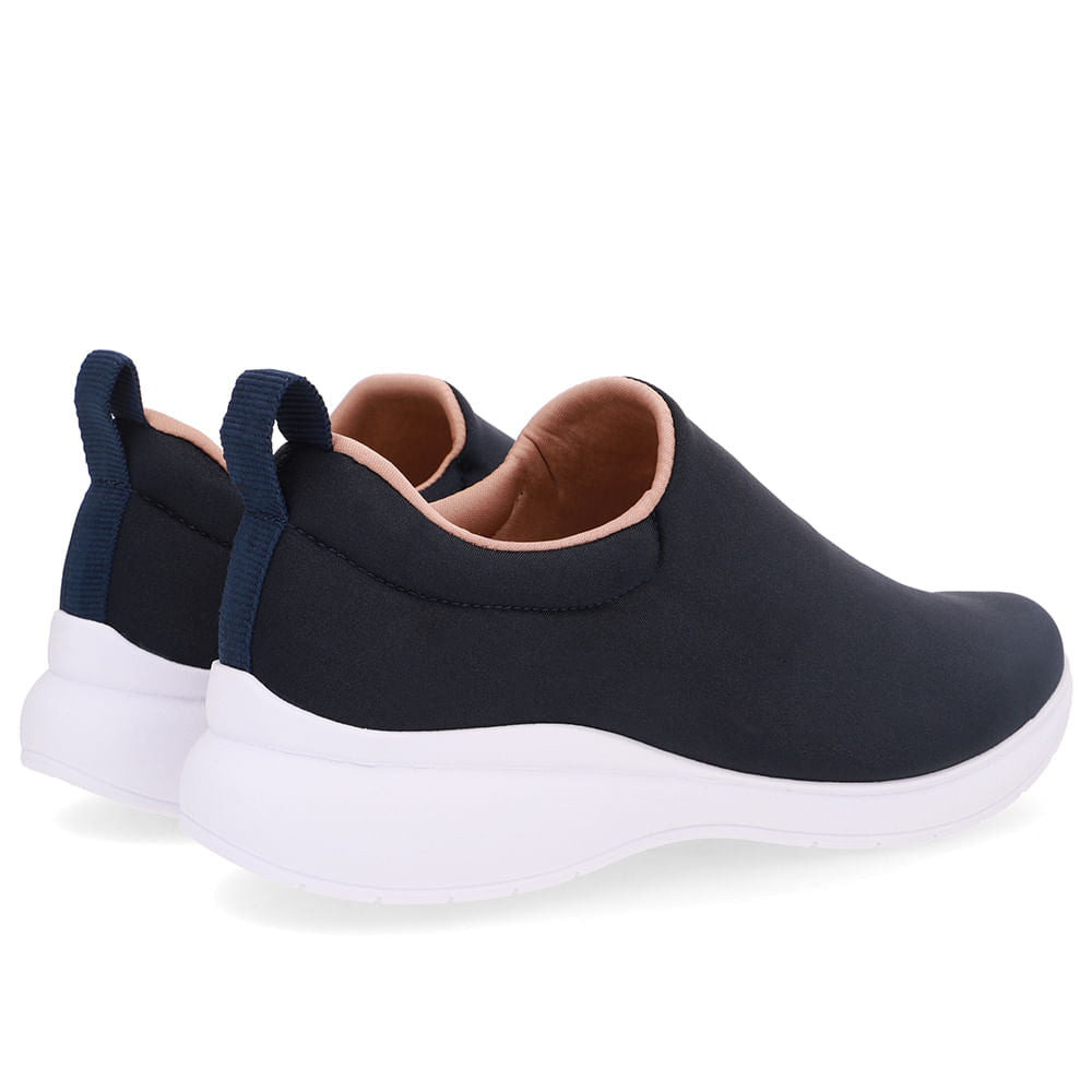 Tênis Slip On Azul Elastano
