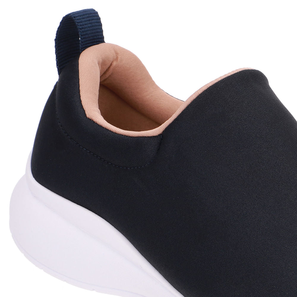 Tênis Slip On Azul Elastano