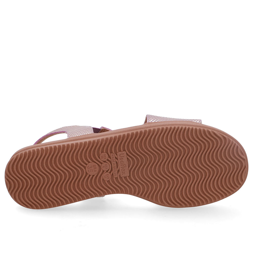 Sandália Plataforma Couro Roxo