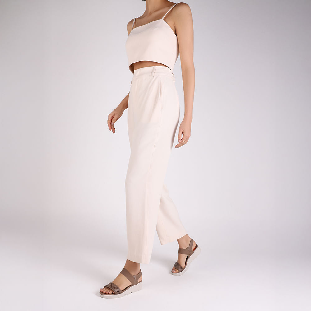 Sandália Plataforma Couro Marrom Laser