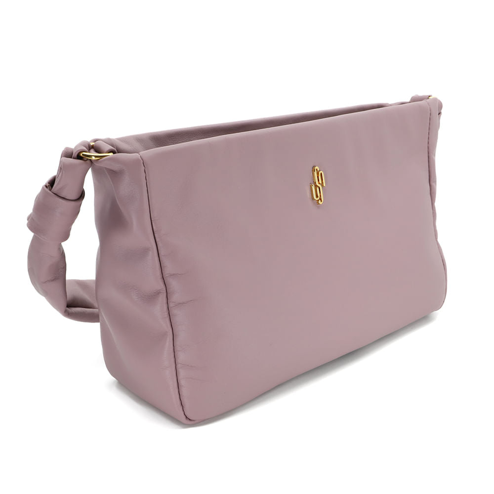 Bolsa Tiracolo Lilás Couro