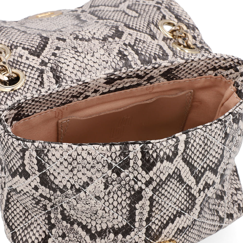 Bolsa Tiracolo Couro Cobra Natural