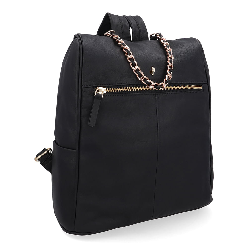 Mochila Couro Preta