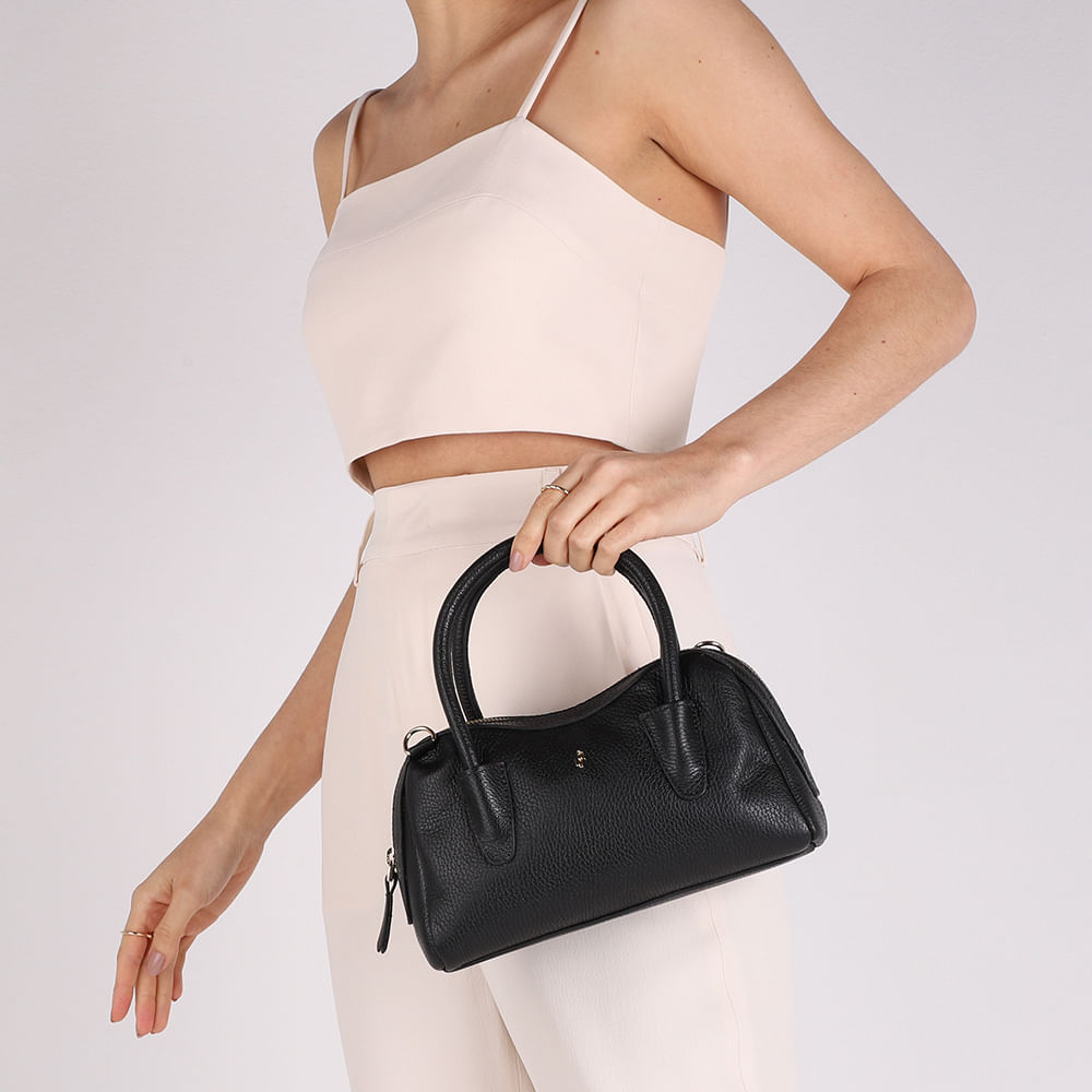 Bolsa Tote Couro Preta