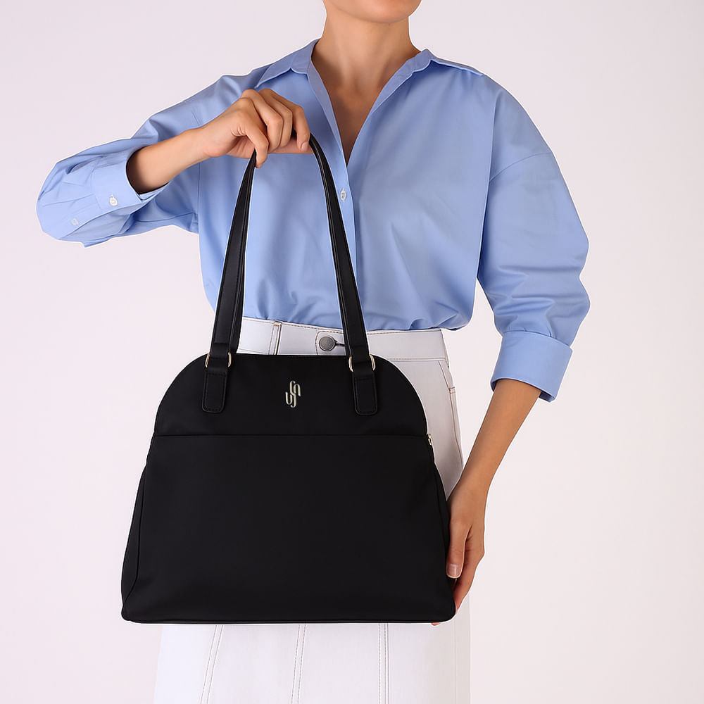 Bolsa Shopper Nylon Preta