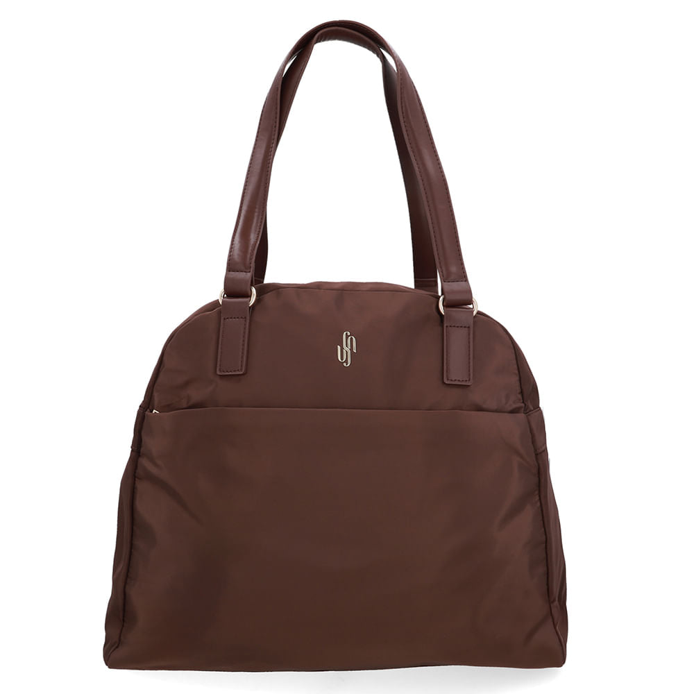 Bolsa Shopper Nylon Marrom