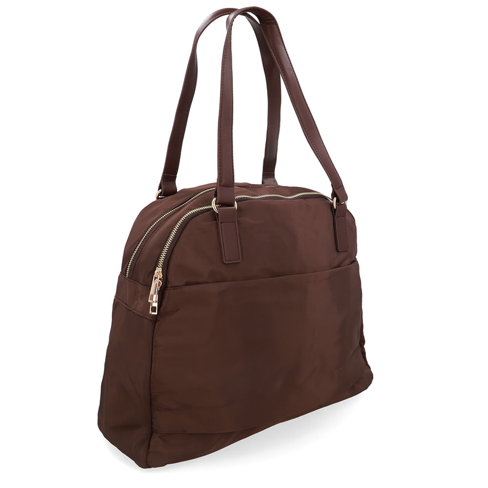Bolsa Shopper Nylon Marrom