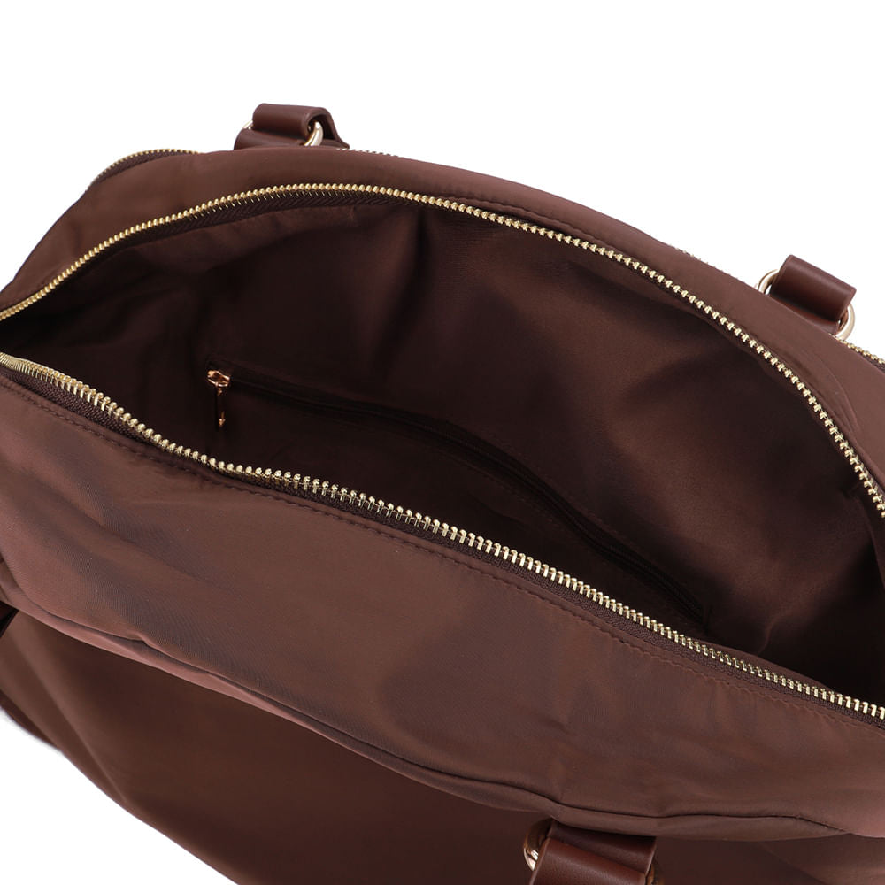 Bolsa Shopper Nylon Marrom