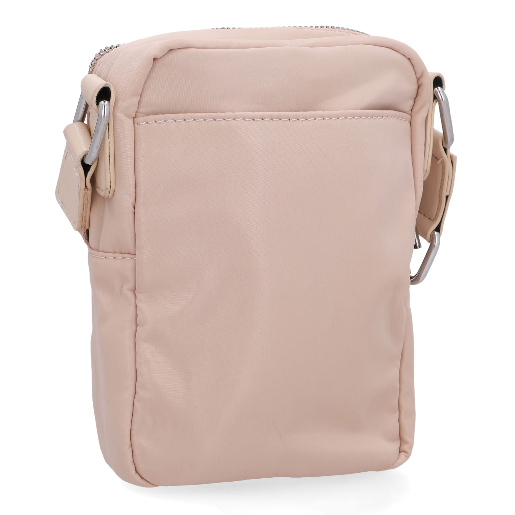 Bolsa Tiracolo Poofy Nylon Bege Zíper