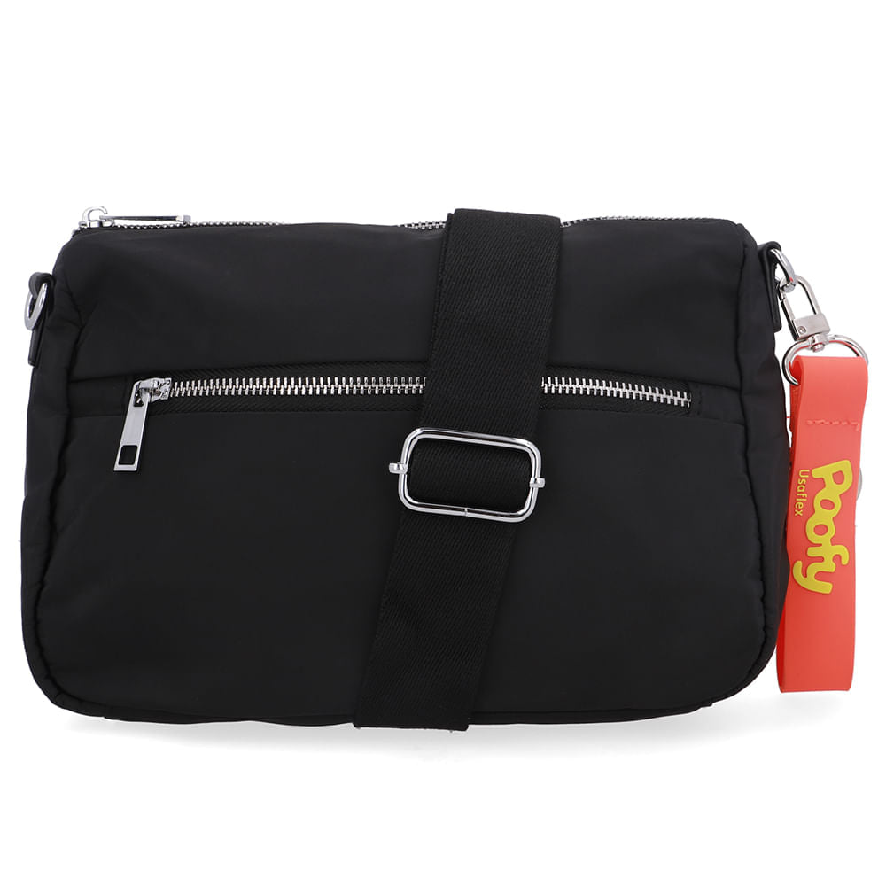 Bolsa Tiracolo Poofy Nylon Preta Bolso
