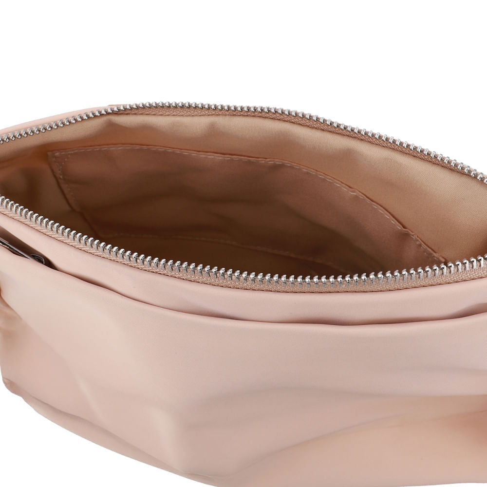 Bolsa Tiracolo Poofy Nylon Bege Bolso