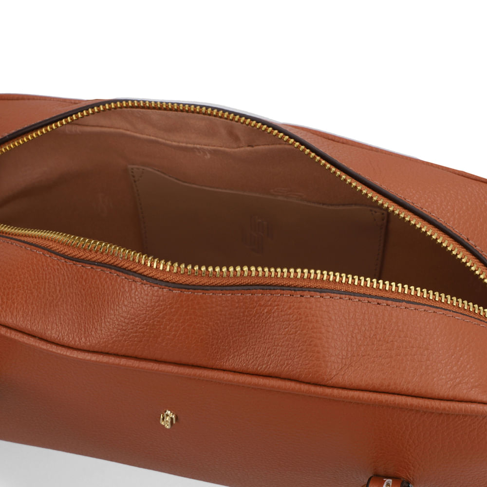 Bolsa Baguete Couro Marrom