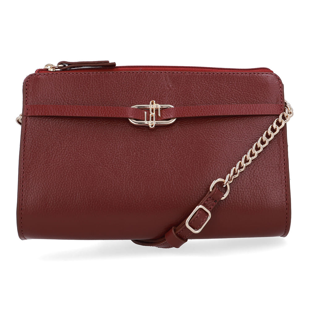 Bolsa Tiracolo Couro Vermelha
