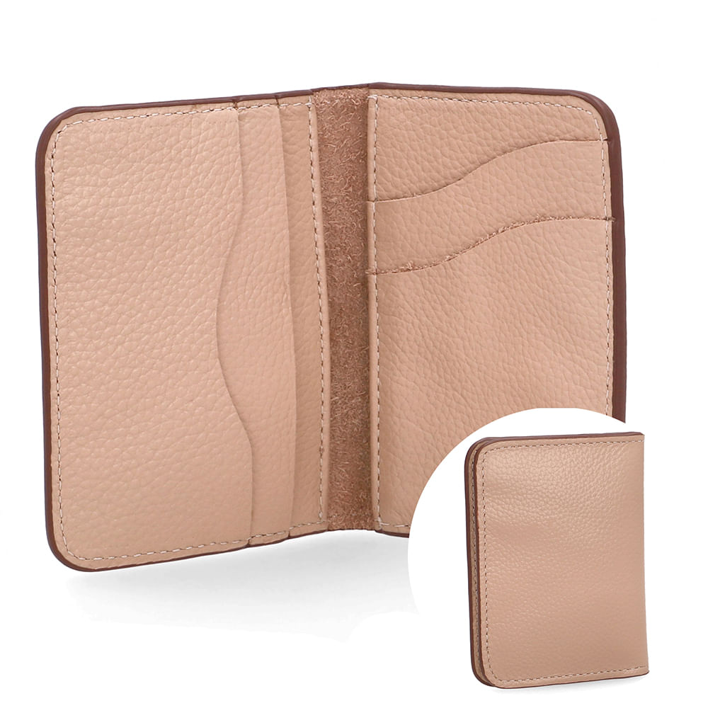 Combo Bolsa Tiracolo e Porta Cartão Bege