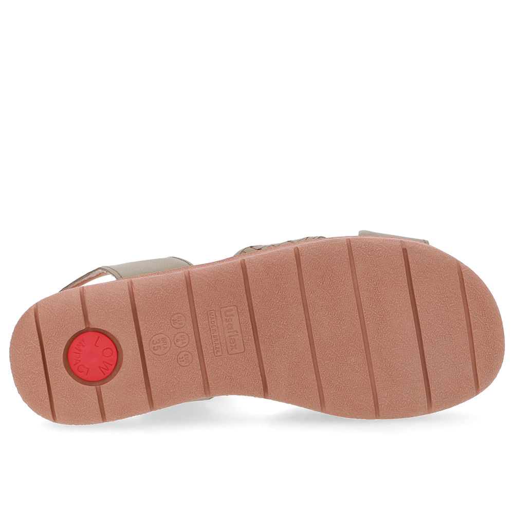 Sandália Plataforma Couro Verde Elástico