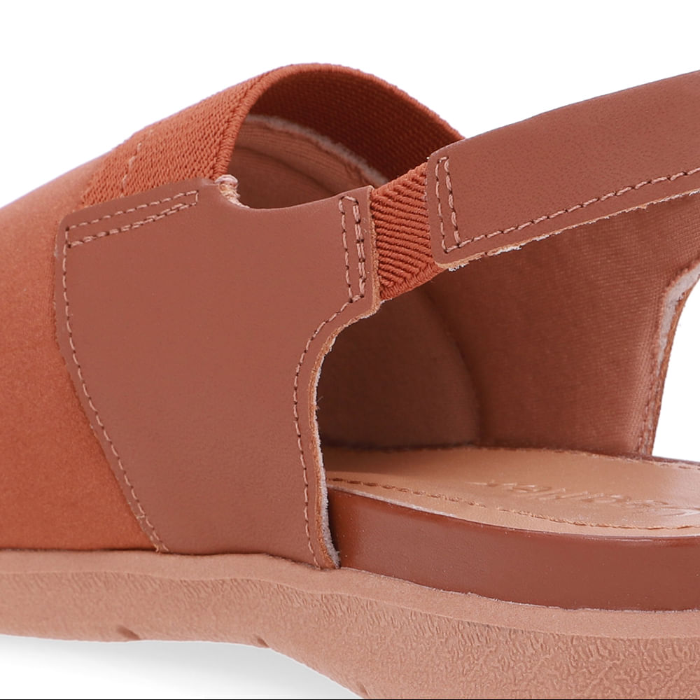 Sandália Plataforma Elastano Marrom