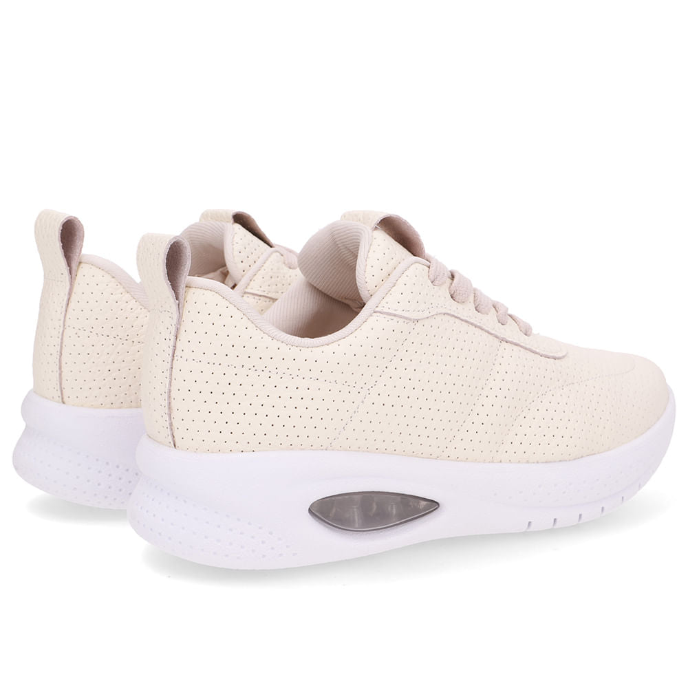 Tênis Cadarço Branco Marfim Couro