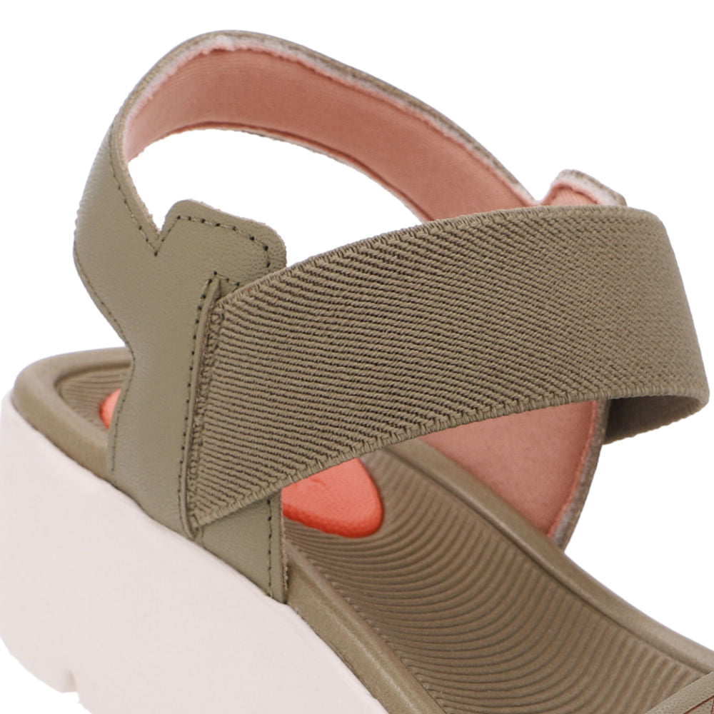 Sandália Plataforma Couro Verde Laser