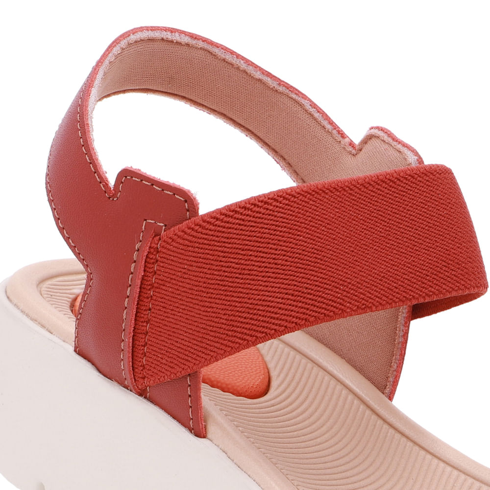 Sandália Plataforma Couro Marrom Laser