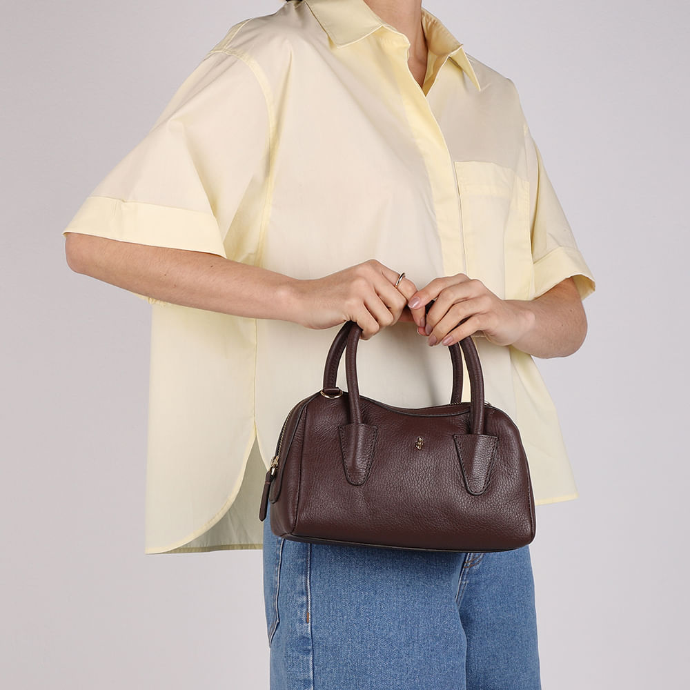 Bolsa Tote Couro Marrom