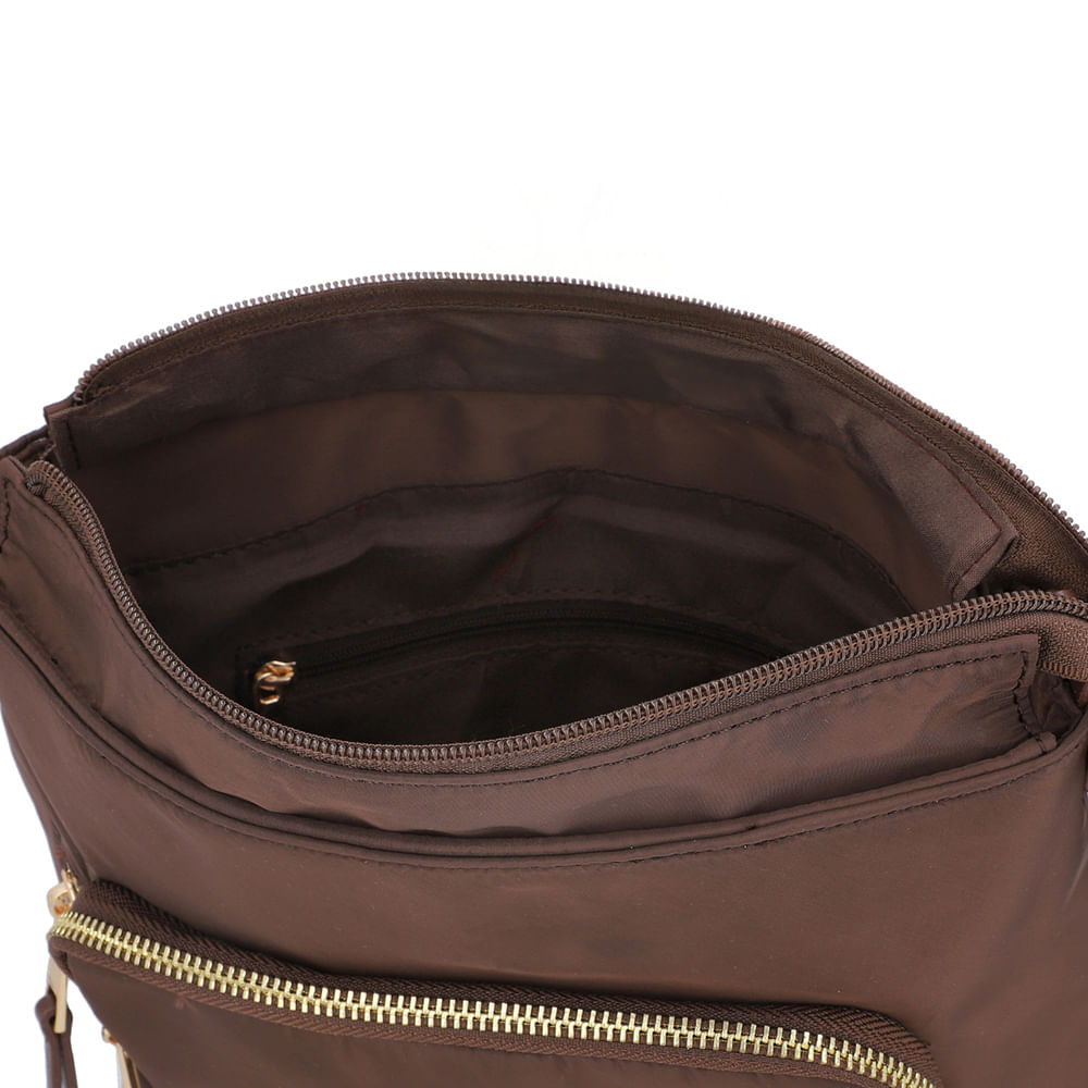 Bolsa Tiracolo Nylon Marrom