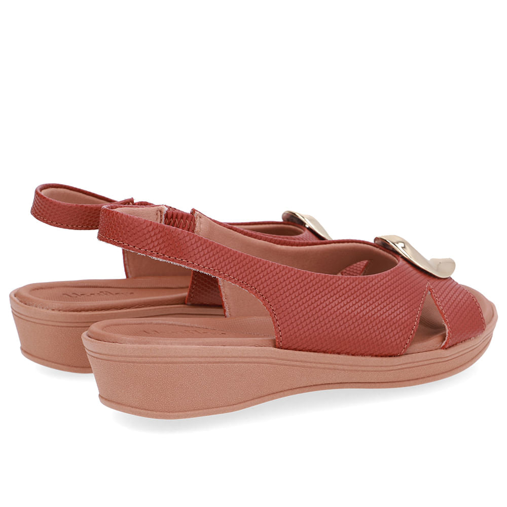 Sandália Baixa Couro Marrom