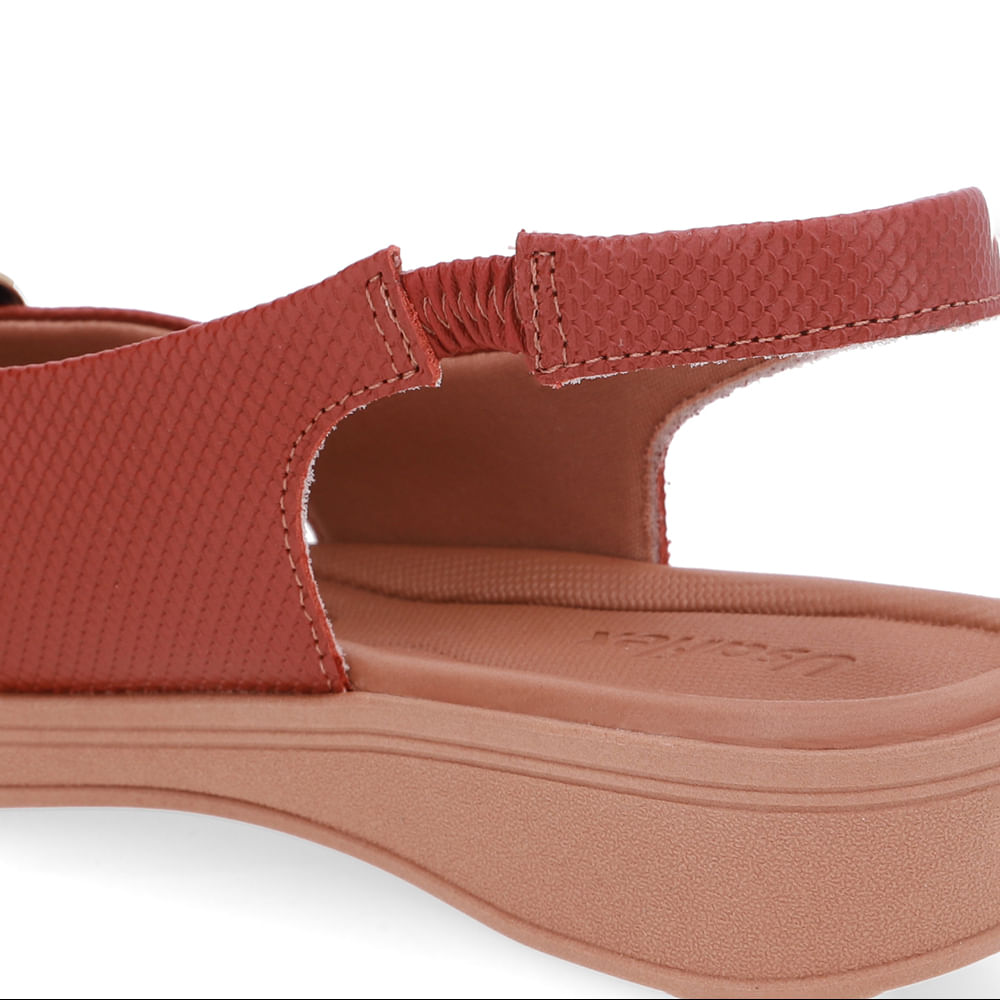 Sandália Baixa Couro Marrom