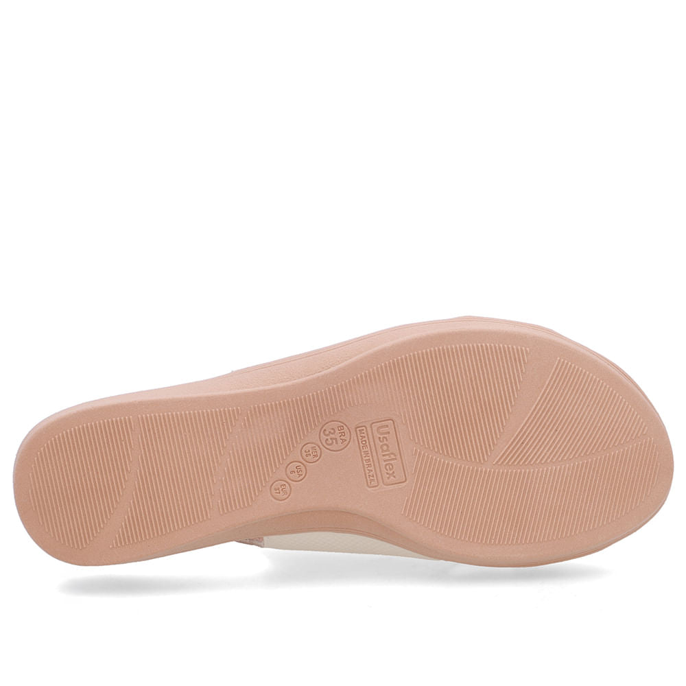 Sandália Baixa Couro Branca Marfim